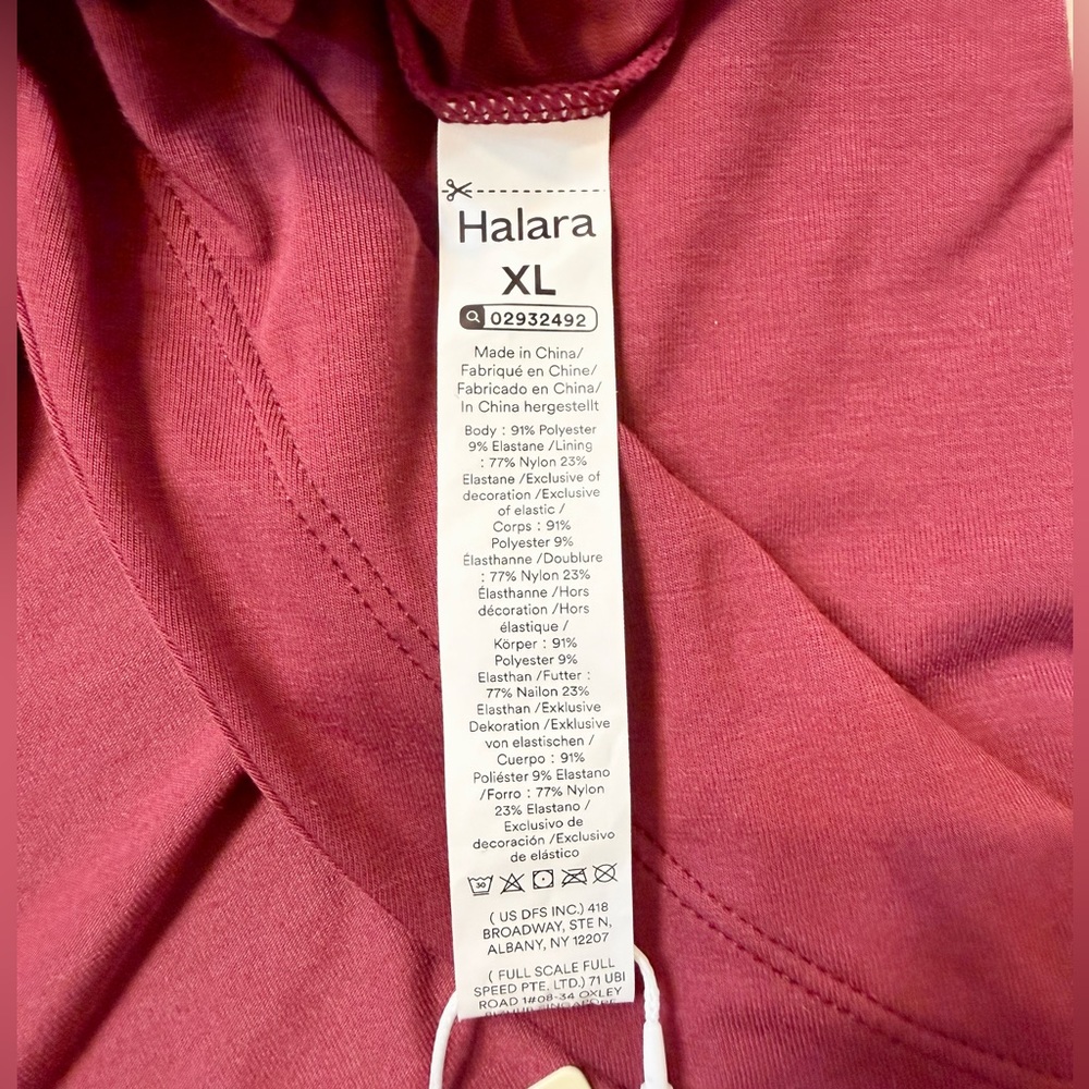 NWT Halara One Shoulder Long Sleeve Thumb Hole Curved Hem High Low Top XL - Picture 13 of 14